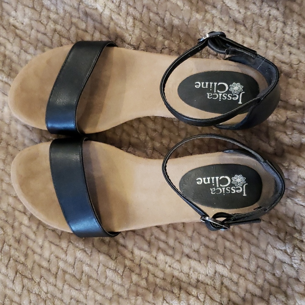 Sandals with ankle strap